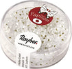 RAYHER---18-GRAMMI---ROCAILLE-PAPILLON-IN-VETRO-CON-FORO-ARGENTATO-Ø2x4MM---COLORE-TRASPARENTE-OPACO