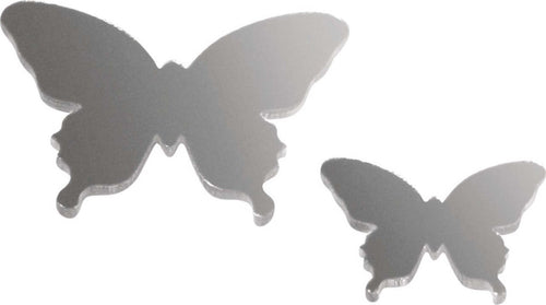 RAYHER---18-PEZZI---MINIATURE-IN-METALLO-A-SPECCHIO---FORMA-FARFALLA
