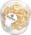 RAYHER---18-PEZZI---PERLE-IN-VETRO-QUADRATE-8X9MM---COLORE-AVORIO