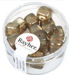 RAYHER---18-PEZZI---PERLE-IN-VETRO-QUADRATE-8X9MM---COLORE-MARRONE-TALPA