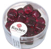 RAYHER---18-PEZZI---PERLE-IN-VETRO-QUADRATE-8X9MM---COLORE-VIOLA