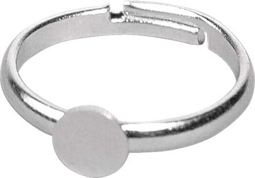 RAYHER---2-PEZZI---ANELLO-CON-PIASTRINA-Ø6MM---COLORE-ARGENTO