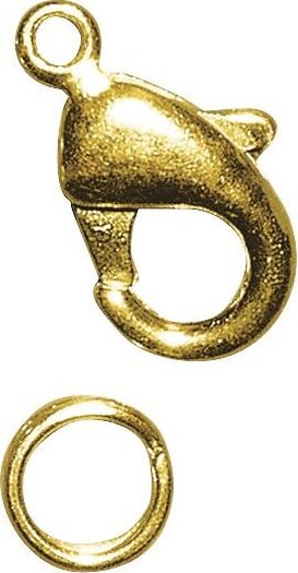 RAYHER---2-PEZZI---CHIUSURA-PER-GIOIELLI-CON-MOSCHETTONE-+-ANELLO-18,5MM---COLORE-ORO