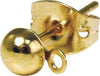 RAYHER---2-PEZZI---ORECCHINI-CON-PERNO-A-SEMISFERA-Ø4MM---COLORE-ORO