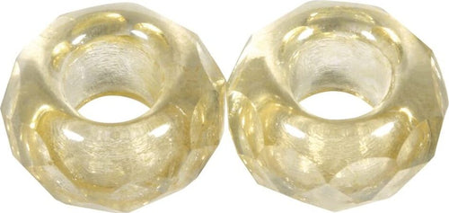 RAYHER---2-PEZZI---PERLINE-IN-VETRO-CON-FORO-GRANDE-Ø13MM-L.5-MM---COLORE-VANIGLIA