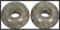 RAYHER---2-PEZZI---PERLINE-IN-VETRO-OPACO-CON-FORO-GRANDE-Ø16MM-L.6-MM---COLORE-ANTRACITE