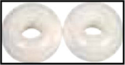 RAYHER---2-PEZZI---PERLINE-IN-VETRO-OPACO-CON-FORO-GRANDE-Ø16MM-L.6-MM---COLORE-CRISTALLO-DI-ROCCA