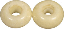 RAYHER---2-PEZZI---PERLINE-IN-VETRO-OPACO-CON-FORO-GRANDE-Ø16MM-L.6-MM---COLORE-VANIGLIA