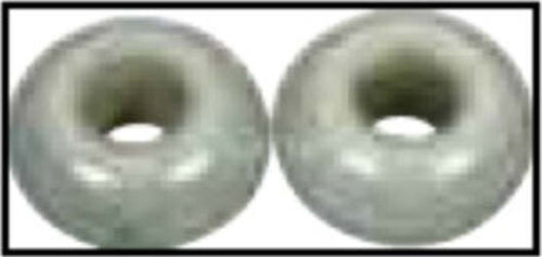 RAYHER---2-PEZZI---PERLINE-IN-VETRO-OPACO-CON-FORO-GRANDE-Ø16MM-L.6-MM---COLORE-VERDE-MENTA