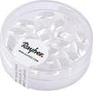 RAYHER---20-PEZZI---PERLE-IN-VETRO-A-OLIVE-9X6MM---COLORE-BIANCO