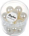 RAYHER---21-PERLE-DI-VETRO-CERATE-RINASCIMENTO-12MM---COLORE-BIANCO