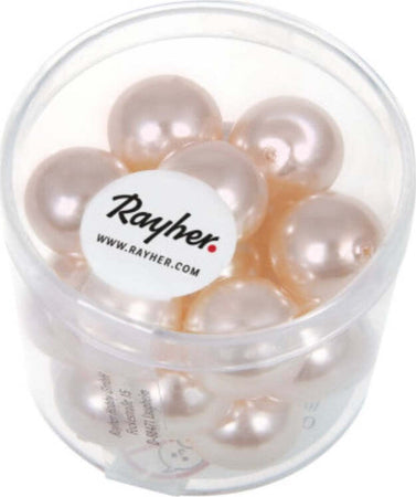 RAYHER---21-PEZZI---PERLE-CERATE-IN-VETRO-RINASCIMENTO-12MM---COLORE-ROSA-CIPRIA