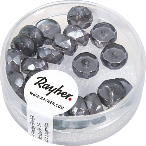 RAYHER---22-PEZZI---PERLE-IN-VETRO-A-RONDELLA-4X8MM---COLORE-ATRACITE