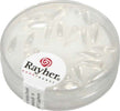 RAYHER---22-PEZZI---PERLE-IN-VETRO-CHICCO-DI-RISO-3X11MM---COLORE-BIANCO-NEVE