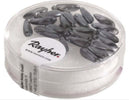 RAYHER---22-PEZZI---PERLE-IN-VETRO-CHICCO-DI-RISO-3X11MM---COLORE-GRIGIO-ANTRACITE