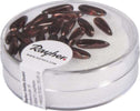 RAYHER---22-PEZZI---PERLE-IN-VETRO-CHICCO-DI-RISO-3X11MM---COLORE-MARRONE-TORRONE