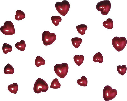 RAYHER---24-PEZZI---DECORAZIONI-CUORI-IN-PLASTICA-A-2-MISURE-1+1,5CM---COLORE-ROSSO