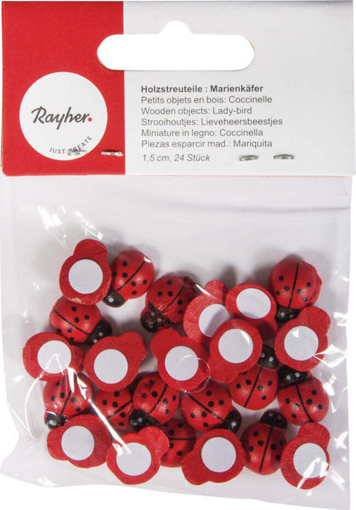 RAYHER---24-PEZZI---MINIATURE-AUTOADESIVE-IN-LEGNO-FORMA-COCCINELLA-1,5CM