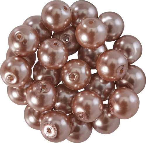 RAYHER---25-PEZZI---PERLE-CERATE-IN-VETRO-RINASCIMENTO-8MM---COLORE-CAFFE'