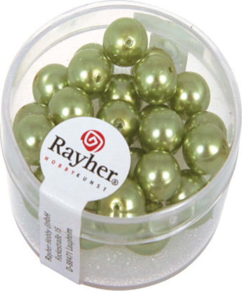 RAYHER---25-PEZZI---PERLE-CERATE-IN-VETRO-RINASCIMENTO-8MM---COLORE-GIADA