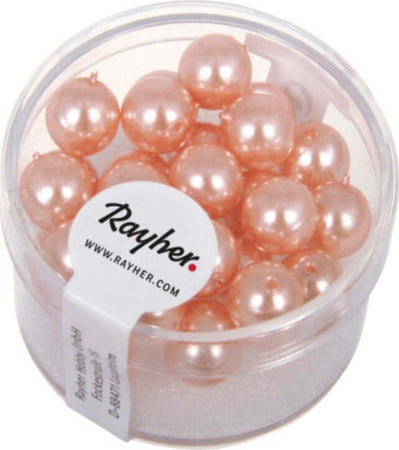 RAYHER---25-PEZZI---PERLE-CERATE-IN-VETRO-RINASCIMENTO-8MM---COLORE-ROSA-CONCHIGLIA
