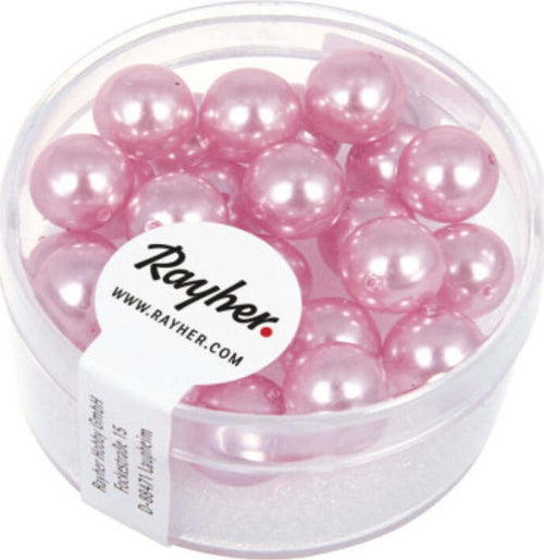 RAYHER---25-PEZZI---PERLE-CERATE-IN-VETRO-RINASCIMENTO-8MM---COLORE-ROSA-ORCHIDEA