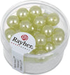 RAYHER---25-PEZZI---PERLE-CERATE-IN-VETRO-RINASCIMENTO-8MM---COLORE-VERDE-PASTELLO