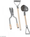 RAYHER---3-PEZZI---ATTREZZI-DA-GIARDINO-IN-MINIATURA---IN-METALLO-E-LEGNO