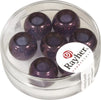 RAYHER---3-PEZZI---PERLINE-IN-VETRO-CON-FORO-GRANDE-Ø12MM-L.5-MM---COLORE-PRUGNA