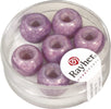 RAYHER---3-PEZZI---PERLINE-IN-VETRO-OPACO-CON-FORO-GRANDE-Ø12MM-L.5-MM---COLORE-LILLA-CHIARO