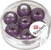 RAYHER---3-PEZZI---PERLINE-IN-VETRO-OPACO-CON-FORO-GRANDE-Ø12MM-L.5-MM---COLORE-PRUGNA
