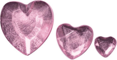 RAYHER---310-PEZZI---CUORI-STRASS-ACRILICO-6,10,14MM---COLORE-ROSA