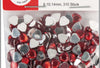 RAYHER---310-PEZZI---CUORI-STRASS-ACRILICO-6,10,14MM---COLORE-ROSSO