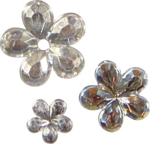 RAYHER---310-PEZZI---FIORI-STRASS-ACRILICO-5,8,10MM---COLORE-BIANCO