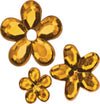 RAYHER---310-PEZZI---FIORI-STRASS-ACRILICO-5,8,10MM---COLORE-GIALLO