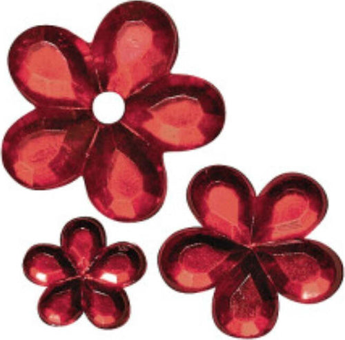 RAYHER---310-PEZZI---FIORI-STRASS-ACRILICO-5,8,10MM---COLORE-ROSSO