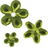 RAYHER---310-PEZZI---FIORI-STRASS-ACRILICO-5,8,10MM---COLORE-VERDE-CHIARO