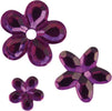 RAYHER---310-PEZZI---FIORI-STRASS-ACRILICO-5,8,10MM---COLORE-VIOLA