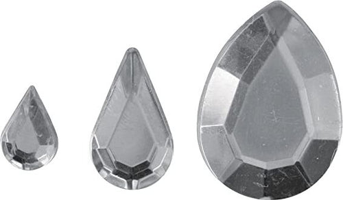 RAYHER---310-PEZZI---GOCCE-STRASS-ACRILICO-6,10,14MM---COLORE-BIANCO-CRISTALLO