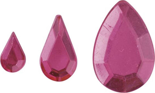 RAYHER---310-PEZZI---GOCCE-STRASS-ACRILICO-6,10,14MM---COLORE-ROSA