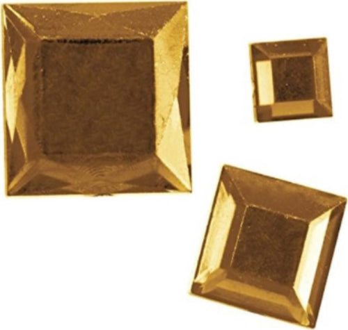 RAYHER---310-PEZZI---QUADRETTI-STRASS-ACRILICO-6,10,14MM---COLORE-GIALLO