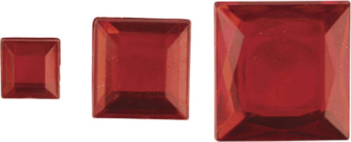 RAYHER---310-PEZZI---QUADRETTI-STRASS-ACRILICO-6,10,14MM---COLORE-ROSSO