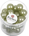 RAYHER---35-PEZZI---PERLE-CERATE-IN-VETRO-RINASCIMENTO-10MM---COLORE-GIADA