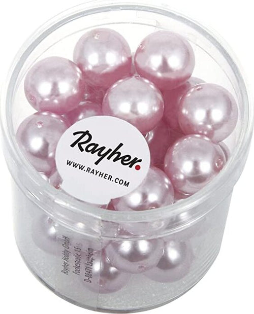 RAYHER---35-PEZZI---PERLE-CERATE-IN-VETRO-RINASCIMENTO-10MM---COLORE-ORCHIDEA