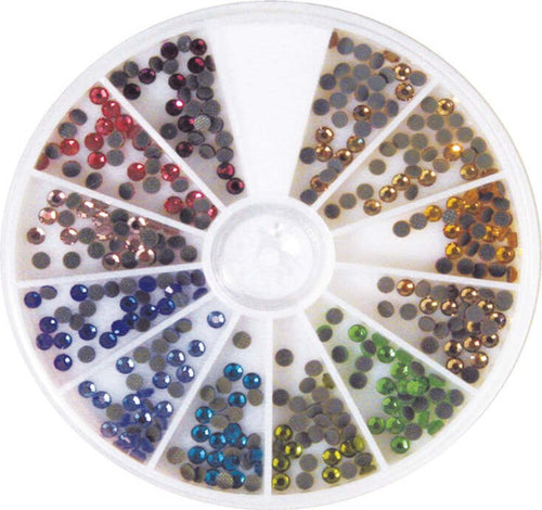 RAYHER---360-PEZZI---12-COLORI-DIFFERENTI---HOTFIX-PIETRE-STRASS-Ø3MM