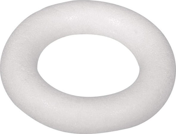 RAYHER---4-PEZZI---ANELLI-PIATTI-DI-POLISTIROLO-15CM---COLORE-BIANCO