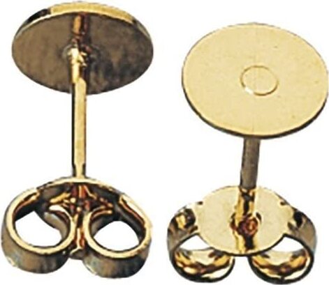 RAYHER---4-PEZZI---ORECCHINI-PER-LOBO-CON-PIASTRINE-Ø6MM---SENZA-NICHEL-COLORE-ORO