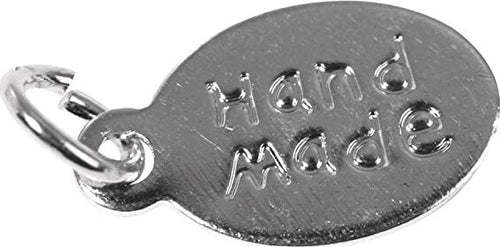 RAYHER---5-PEZZI---CIONDOLO-OVALE-FATTO-A-MANO-CON-OCCHIELLO-12X7MM---COLORE-PLATINO-SENZA-NICHEL