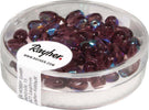 RAYHER---50-PEZZI---PERLA-IN-VETRO-FORMA-OLIVA-SFACCETTATA-6X4MM---COLORE-VIOLA