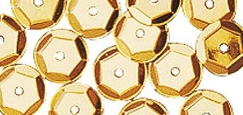 RAYHER---500-PEZZI---PAILLETTES-CONCAVE-Ø6MM---COLORE-ORO